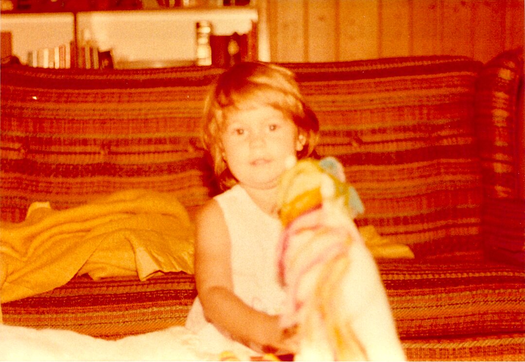 Child in Lakeland family photograph from 1985